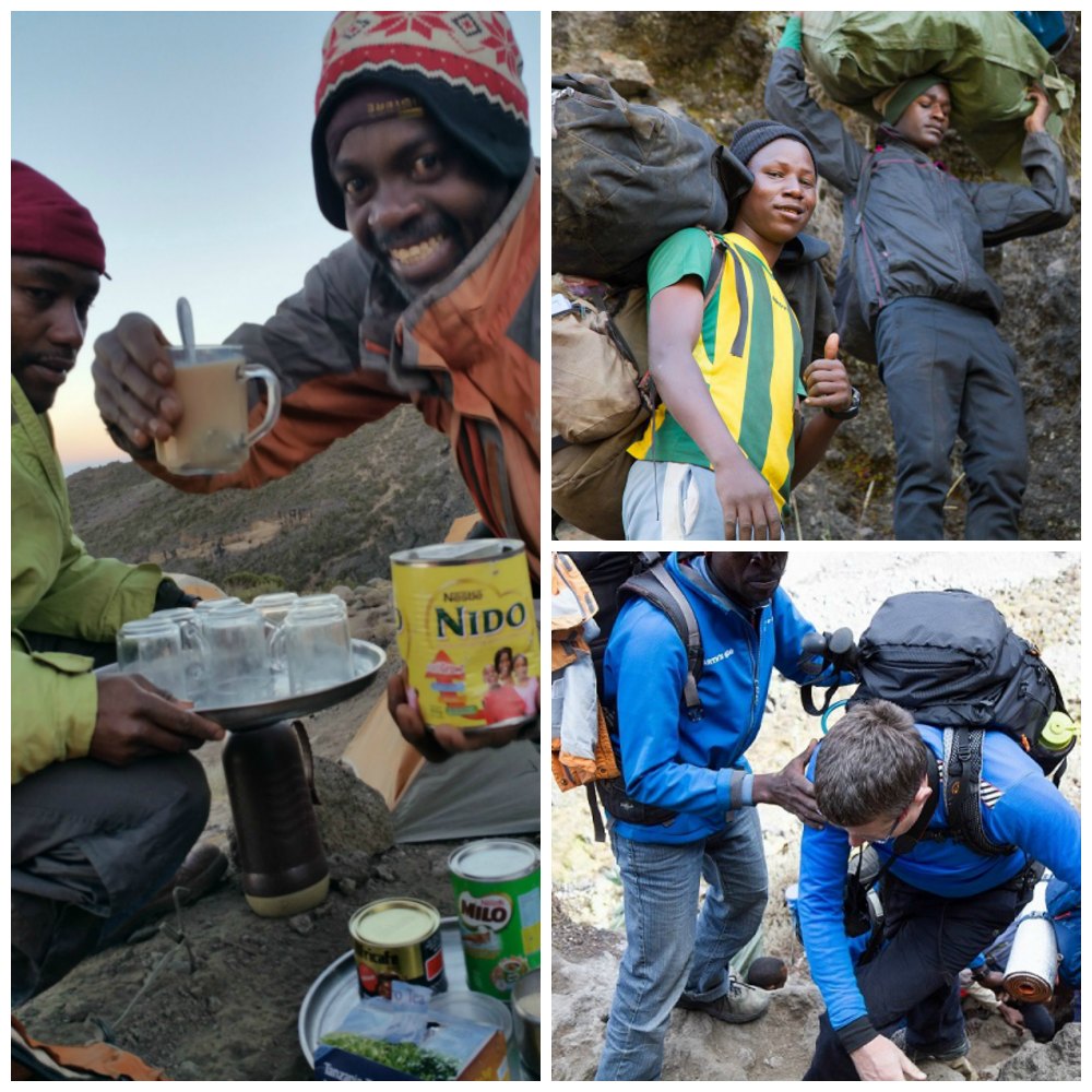 The Kilimanjaro porters work tirelessly to look after our groups on the mountain.