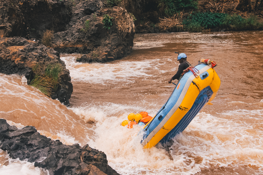 Rafting on the Kenya Tri-Adventure