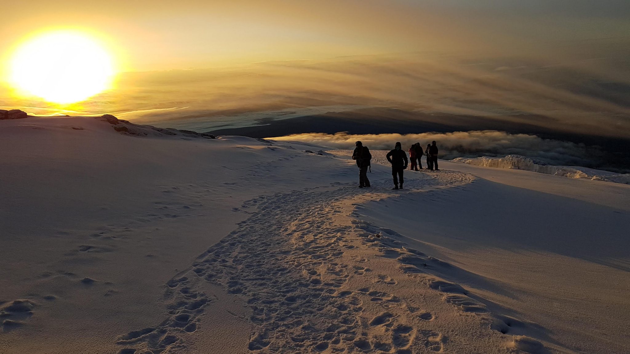 Trekking Kilimanjaro with Earth's Edge sunrise