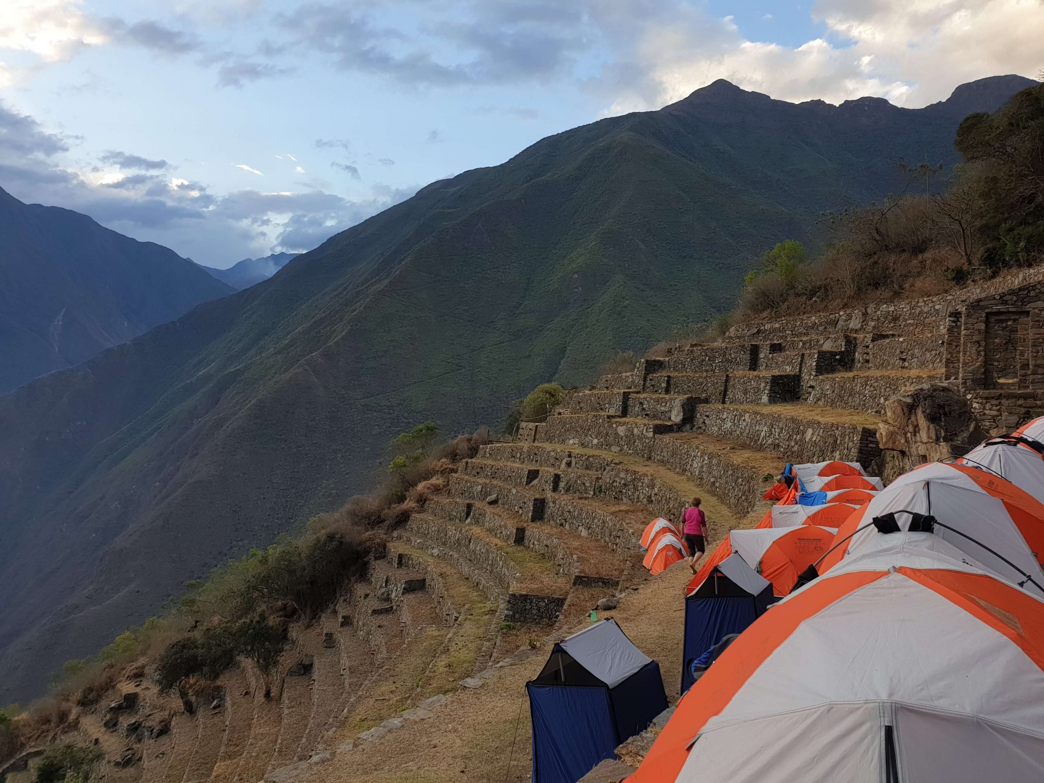 Camp set up on the Inca Trail with Earth's Edge